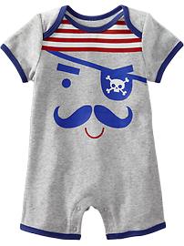Graphic Short One-Pieces for Baby