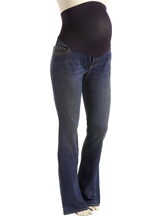 View large product image 1 of 2. Maternity Full-Panel Flare-Leg Jeans