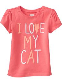 "I &hearts; My Cat" Tees for Baby