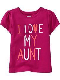 "I &hearts; My Aunt" Tees for Baby