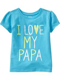 "I &hearts; My Papa" Tees for Baby