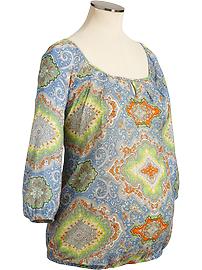 Maternity Keyhole-Gauze Tops