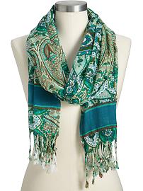 Women's Lightweight Paisley-Print Scarves