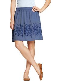 Women's Embroidered Sateen Skirts