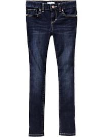 Girls Dark-Wash Super Skinny Jeans