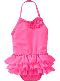 Tutu-Rosette Swimsuits for Baby