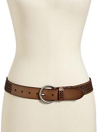 Women's Perforated Leather Belts