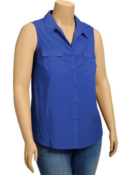 Old Navy Womens Plus Sleeveless Crepe Tunics