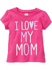 "I &hearts; My Mom" Tees for Baby
