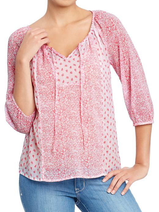 Old Navy Womens Mixed Print Gauze Tops plus size,  plus size fashion plus size appare 