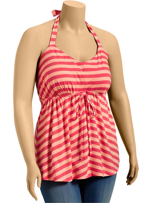 Old Navy Womens Plus Striped Jersey Halter Tops