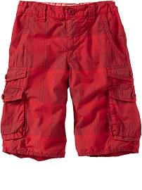 Boys Patterned Double Pocket Cargo Shorts