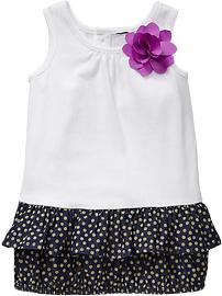 Jersey-Chambray Bubble Dresses for Baby