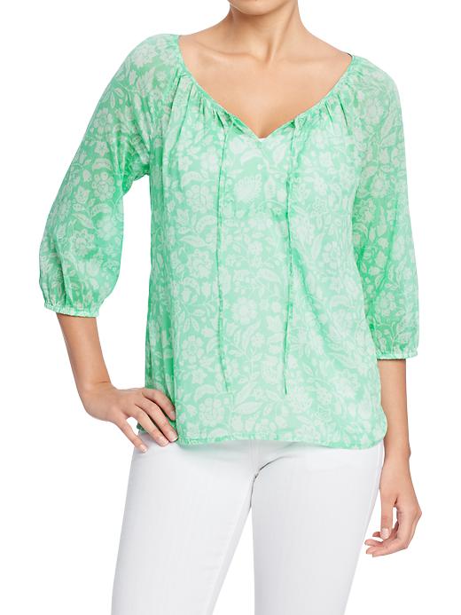 Old Navy Womens Floral Gauze Tops