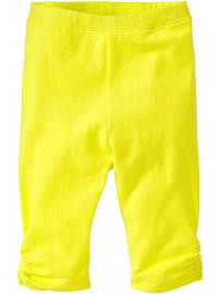 Ruched Jersey-Capri Leggings for Baby