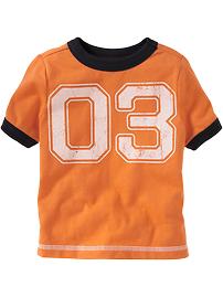 Team-Style Number Tees for Baby