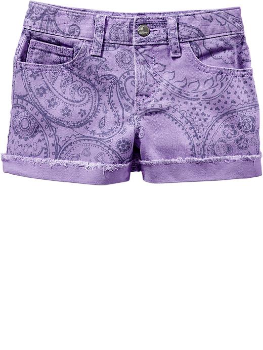 View large product image 1 of 1. Girls Cut-Off Denim Shorts