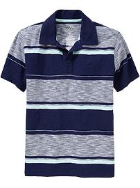 Boys Slub-Knit Stripe Polos
