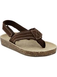 Sueded Cork Sandals for Baby