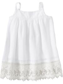 Laced-Hem Tank Dresses for Baby