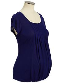 Maternity Pleated Jersey Tops