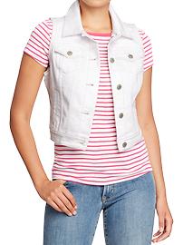 Women's Cut-Off Denim Vests