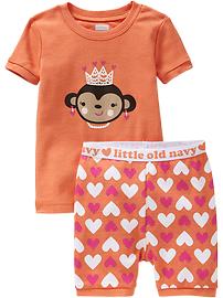 Monkey Princess PJ Sets for Baby
