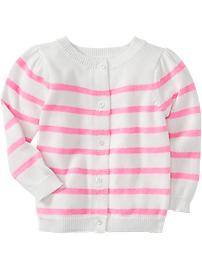 Striped Button-Front Cardis for Baby