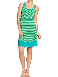 Women's Tipped Jersey Tank Dresses