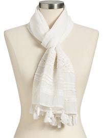 Women's Crochet-Tassel Gauze Scarves