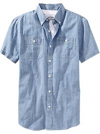Men's Short-Sleeve Chambray Shirts