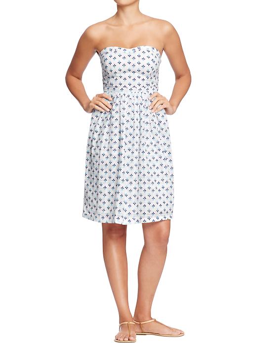 Old Navy Womens Printed Metallic Tube Dresses