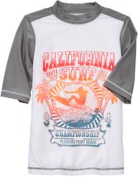 Boys "California Surf" Rashguard Tees