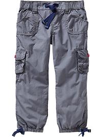 Girls Poplin Cargo Capris
