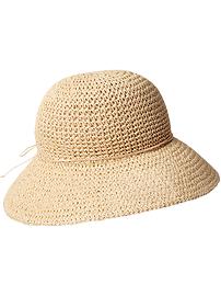 Women's Crochet-Straw Sun Hats