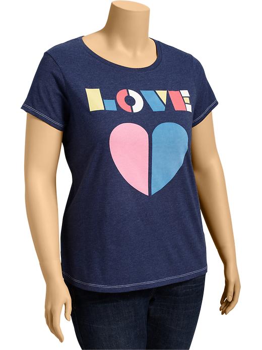 Old Navy Womens Plus Graphic Crew Neck Tees