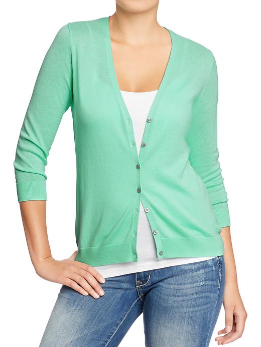 Old Navy Womens Rib Knit 3/4 Sleeve Cardis