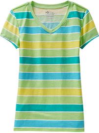Girls Printed  V-Neck Tees