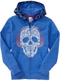 Boys Skull-Graphic Hoodies