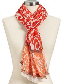 Women's Gauze Animal-Print Scarves