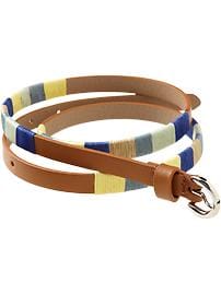 Women's Multi-Color Skinny Belts