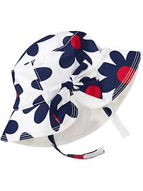 Floral Bow-Tie Sun Hats for Baby
