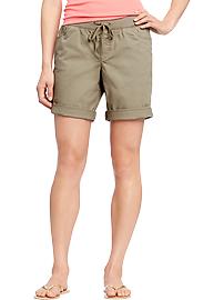 Women's Twill-Drawstring Bermudas (10")