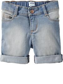 Cuffed Denim Bermudas for Baby