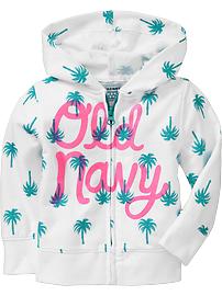 Printed Terry Hoodies for Baby