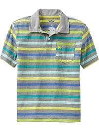 Boys Multi-Stripe Jersey Polos
