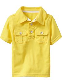 Double-Pocket Jersey Polos for Baby