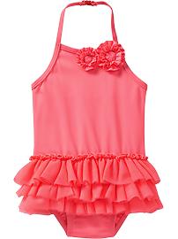 Rosette Tutu Swimsuits for Baby