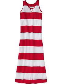 Girls Patterned Maxi Tank Dresses