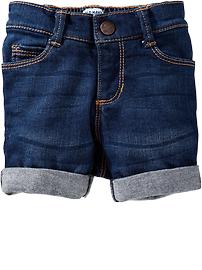 Cuffed Denim Bermudas for Baby